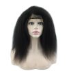 Kinky Straight Lace Front Human Hair Wigs For Black Women 8A Grade Peruvian Remy Hair Coarse Yaki With Baby Hair