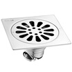 BSITN B2022 Boston Square Shower Floor Drain with Removable Cover 304 stainless steel gravity flap fast drain B2