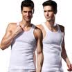 Arctic cashmere men&39s vest T-shirt elastic solid color sleeveless sling bottoming shirt leisure sports cotton vest male 2 pieces of white gray XXL