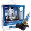 Philips 12V 55W crystalvision halogen headlightsйф 2 pcs H1 H4 H7 H11 HB4 9006 4300 K 1100lm each auto front car lamp F