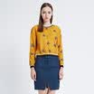 Blue portrait LESIES women&39s bee printed round neck collar long sleeves shirt LS265305 31 yellow in the 170 92A