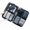 Fatih travel storage bag set luxury gift box eight-piece luggage storage bag sorting bag travel luggage clothing clothes storage navy feathers