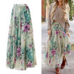 CANIS Womens Floral Dress Long Maxi Skirt Summer Beach Sun Dresses Beachwear