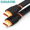 Shanze SAMZHE HDMI14 version of 1080P digital high-definition line orange black 15 meters ultra-thin flat line computer TV set-top box projector connection soft line SM-CB150