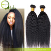 Malaysian Virgin Hair Straight Yaki 3 PcsLot Malaysian Hair Weave Bundles Yaki 8"-28" Kinky Straight Human Hair