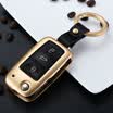 Dijialun aluminum alloy public key package special new sagitar Laiyi Jetta Bora polo Wei collar car key shell protective cover mens female moonlight silver