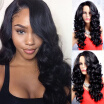JUNSI Synthetic Wig Long Black Curly Hair Wig Beauty Hair For Black Women Wigs