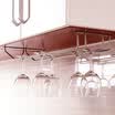 Ou Runzhe cup holder stainless steel double row 55CM high-grade wine glass hanging cup base cabinet hanging storage storage rack