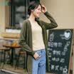Yan Man INMAN 2017 autumn new V-neck wild leisure long cardigan sweater coat female 1873131415 white white S