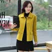 Markentsee 2017 new women&39s winter Korean fashion Slim temperament short section fur collar elegant simple wool coat jacket zx16102705 lotus color S