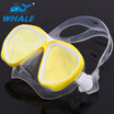 Whale Brand Mirrored Lens Scuba Diving Mask Goggles Toughened Tempered with Mirror Glass Professional diving glass