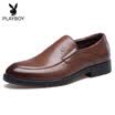 Playboy PLAYBOY Men&39s Classic Sleeve Business Casual Leather Shoes Round Dress Shoes Men&39s Shoes Brown 42