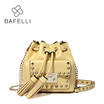 BAFELLI crossbody bags for women split leather tassel rivet bucket high quality shoulder bag 5 colors red bolsos mujer women bag