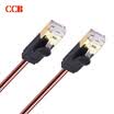 CCB Six metal wire network jumper 8-core twisted pair pure copper wire Gigabit network transmission rodent bite 1 meter black CT6-MT0100BK