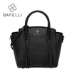 BAFELLI split leather shell shoulder bag Large capacity fashion tassel luxury handbag black bolsa feminina women messenger bag