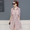 Markentsee 2017 new women&39s autumn temperament long-sleeved dress female Korean version of fashion windbreaker women&39s coat Slim jacket zx17081414 pink M
