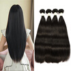MORICHY Brazilian Straight Hair 4 Bundles 7A Unprocessed Virgin Human Hair Weave Bundles 100 Human Hair Extensions Natural Color