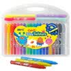 AMOS Korea imported rotary can be washed crayons pastels watercolor triple children&39s painting tools 24 color thin rod plastic box