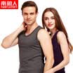 Antarctic Nanjiren autumn&winter warm vest gold velvet thickening foundation base warm warm shirt mens Navy 2XL