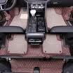 Huashi Volkswagen Touring foot pad 7 seat new way ang full leather foot pad four seasons universal foot pad wire ring pad modification new way ang special 8 piece set luxury section - brown