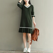 City plus CITYPLUS 2017 autumn&winter new women&39s clothing art lovers loose thick sweater in the long paragraph knit dress CWQZ179371 black uniform