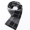 Dusena DUSENNA scarf men&39s winter plaid warm thickened knitted wool winter Korean men&39s collar men&39s scarf dark gray grid