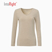 INTERIGHT Women V Collar Shirt Hemp M Pink M