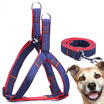 Han Han Park dog rope dog chain pet traction rope leash dog harness with a rope leash dog Teddy Small Medium Large dog chain No 1-- red lines round rope S No