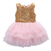 Sequins Baby Girl Flower Dress Sleeveless Ruffle Party Gown Formal Dresses