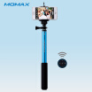 MOMAX Bluetooth selfie stick with remote control for iOS&Andriod Blue