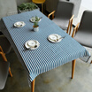 Yuan Yuan printed style rough striped tablecloth Japanese style cotton linen simple tablecloth tablecloth coffee table cloth rectangle 130180cm