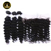 Kason Brazilian Virgin Hair Weave Frontal Deals Brazlian Human Deep Wave Hair 3Bundles With Lace Frontal 134 Swiss Lace Baby Hair