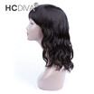 HCDIVA Brazilian Natural Wave Human Hair Wigs For Black Women 150 Density Natural Color Medium Wigs with None Lace