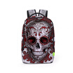 Fashion Casual 3D Rose Flower Punk Skull Printing Backpack Student Campus Schoolbag Travel Shoulder Bag Halloween bag