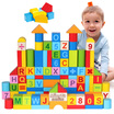 Ming Ting MING TA 100 pieces of puzzle wood wood solid wood children&39s educational toys infant baby pants