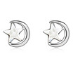 Austrian Crystal Jewelry Moon Star Earrings For Women Korea Trendy Accessories Stud Earrings Anniversary Gift 14504