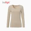 INTERIGHT Women V Collar Shirt Hemp M Pink M