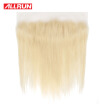 Allrun Hair 613 Blonde Lace Frontal Closure Brazilian Straight Human Hair Free Part Pre Plucked Ear To Ear Frontal Bleached Knots