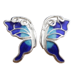 Luo Linglong s925 sterling silver earring female cloisonne butterfly earring jewelry