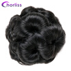 Chorliss Curly Chignon Hair Clip In Plastic Comb Elastic Bun Hairpieces High Temperature Fiber 5 Colors With Pure Color 1 pc
