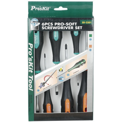 Po рабочих (Pro'skit) SD-2301 двухцветной мягкая ручка отвертки шесть комплектов группы кроссворда набор отвертки
Po рабочих (Pro'skit) SD-2301 двухцветной мягкая ручка отвертки шесть комплектов группы кроссворда набор отвертки