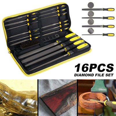 16Pcsset Practical Diamond File Set for Metal Glass Stone Jewelry Wood Carving Craft
16Pcsset Practical Diamond File Set for Metal Glass Stone Jewelry Wood Carving Craft
