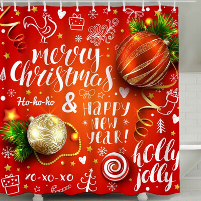 Christmas Shower Curtain Waterproof Mildew Bath Decorative Shower Curtain Set HD Printed Polyester Bath Covers With 12 C-Shape
Christmas Shower Curtain Waterproof Mildew Bath Decorative Shower Curtain Set HD Printed Polyester Bath Covers With 12 C-Shape