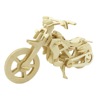 DIY 3D Wooden Puzzle Cool Motor Bike for Kids Gift