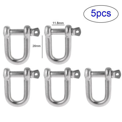 5Pcs Stainless Steel D Shackle Coupling Chain Lifting Shackle Durable Chain Connecting Buckle for Outdoor Camping Hiking
5Pcs Stainless Steel D Shackle Coupling Chain Lifting Shackle Durable Chain Connecting Buckle for Outdoor Camping Hiking