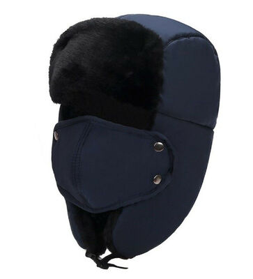Mens Winter Hat Trapper Aviator Russian Trooper Earflap Warm Snow Ski Mask Cap