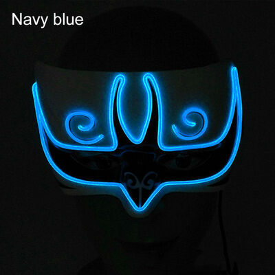 EL Wire LCold Light Mask Upper Face Covered Battery Powered Glowing Cosplay Costume for Halloween Party Supplies Christmas
EL Wire LCold Light Mask Upper Face Covered Battery Powered Glowing Cosplay Costume for Halloween Party Supplies Christmas