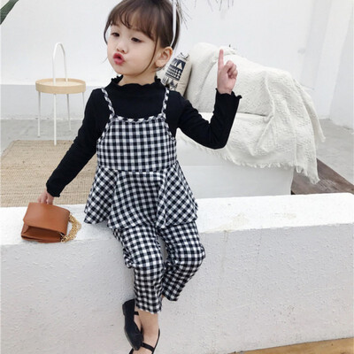 Children Set 1-7T Baby Girl Dress New Autumn Plaid Print Pants Cotton Long Sleeve T-shirt Round Collar Sling Vest Soft Three-pie
Children Set 1-7T Baby Girl Dress New Autumn Plaid Print Pants Cotton Long Sleeve T-shirt Round Collar Sling Vest Soft Three-pie