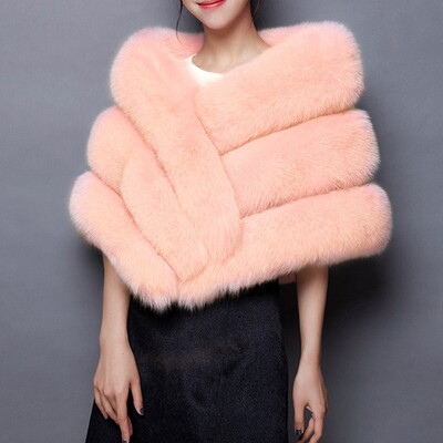 Fashion Pink Fur Shawl Wrap Women Formal Cheongsam Wedding Dress Scarf Soft Fox Lady Winter Warm Bride Cape
Fashion Pink Fur Shawl Wrap Women Formal Cheongsam Wedding Dress Scarf Soft Fox Lady Winter Warm Bride Cape