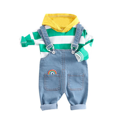 Fashion Stripe Boys Hoodies Sweatershirt Spring Boy Clothes Set New Strap Jeans Handsome Boy Clothes Set 2019 Children Clothing
Fashion Stripe Boys Hoodies Sweatershirt Spring Boy Clothes Set New Strap Jeans Handsome Boy Clothes Set 2019 Children Clothing